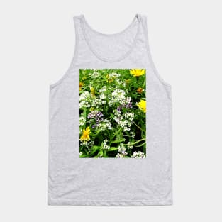 White, Lavender and Yellow Wild Flowers Tank Top